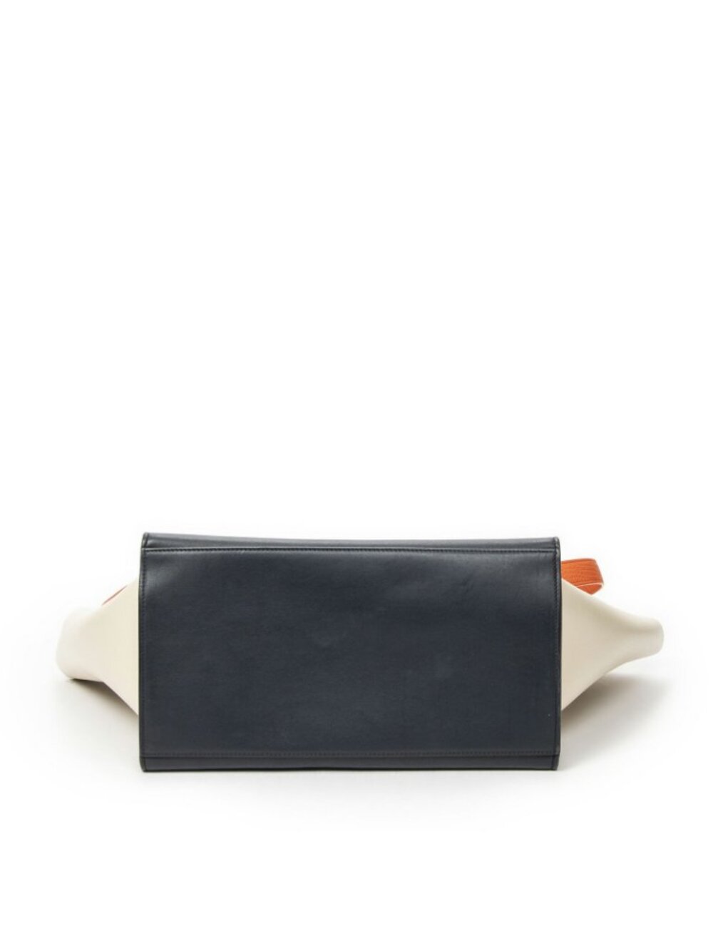 Celine Midi Trapeze Orange Black Ivory Calfskin Leather Messenger - Picture 6 of 10